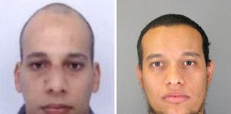 Les frères Kouachi, Said et Cherif, auteurs de l'attaque terroriste contre Charlie Hebdo à Paris qui a fait plus de 12 morts